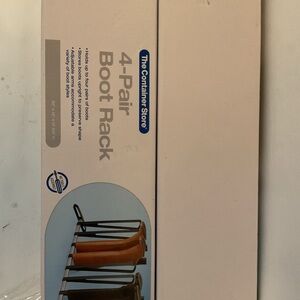The Container Store Black 4-Pair Boot Rack
